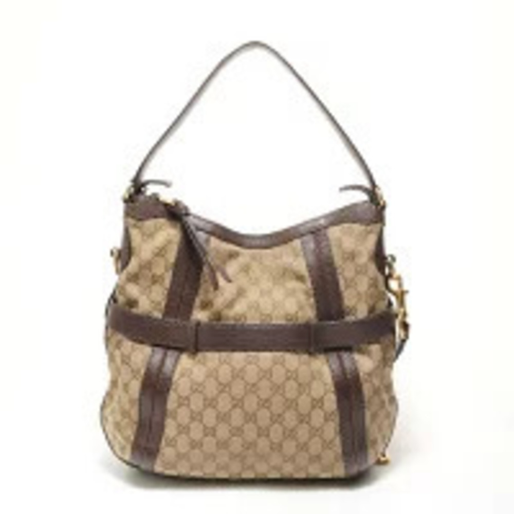Gucci GG Canvas Shoulder Bag Brown